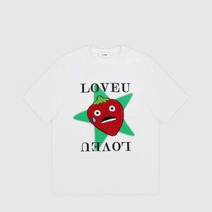A Loveu Star Strawberry Pattern Short Sleeve T-Shirt